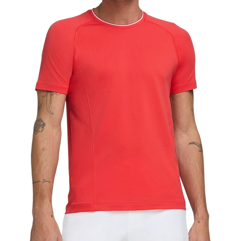 Wilson Tennis T-shirt Crew Team Seamless Red Men's